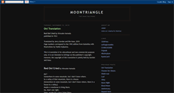 Desktop Screenshot of moontriangle.blogspot.com