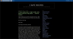 Desktop Screenshot of ihaterecipes.blogspot.com