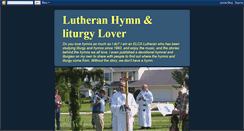 Desktop Screenshot of lutheranhymnlover.blogspot.com