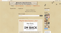 Desktop Screenshot of makaylasbookreviews.blogspot.com