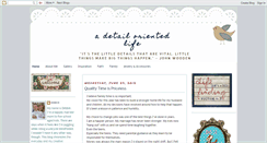 Desktop Screenshot of adetailorientedlife.blogspot.com