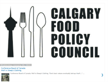 Tablet Screenshot of calgaryfoodpolicy.blogspot.com