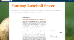 Desktop Screenshot of fantasybaseballfever.blogspot.com