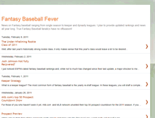 Tablet Screenshot of fantasybaseballfever.blogspot.com