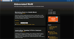 Desktop Screenshot of abbreviatedwow.blogspot.com