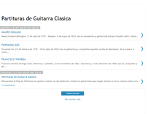 Tablet Screenshot of partituras-de-guitarra-clasica.blogspot.com