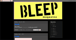 Desktop Screenshot of bleepmag.blogspot.com