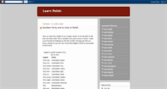 Desktop Screenshot of learnpolish-55.blogspot.com