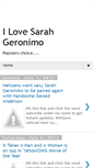 Mobile Screenshot of ilovesarahgeronimo.blogspot.com
