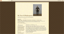 Desktop Screenshot of myyearofshakespeare.blogspot.com