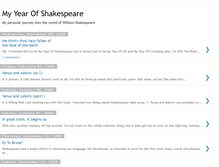 Tablet Screenshot of myyearofshakespeare.blogspot.com