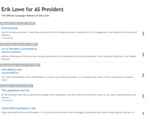 Tablet Screenshot of erikloweforpresident.blogspot.com