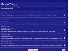 Tablet Screenshot of my500things.blogspot.com