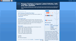 Desktop Screenshot of keeperfantasyleagues.blogspot.com