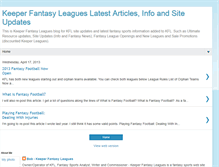 Tablet Screenshot of keeperfantasyleagues.blogspot.com