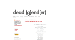 Desktop Screenshot of deadgender.blogspot.com