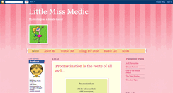 Desktop Screenshot of little-miss-medic.blogspot.com