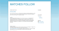 Desktop Screenshot of matchesfollow.blogspot.com