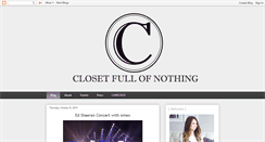 Desktop Screenshot of closetfullofnothing.blogspot.com