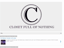 Tablet Screenshot of closetfullofnothing.blogspot.com