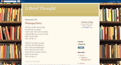 Desktop Screenshot of mythoughtsina.blogspot.com