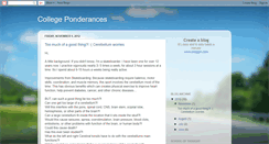 Desktop Screenshot of collegeponderer.blogspot.com