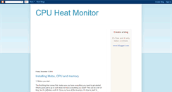 Desktop Screenshot of cpuheatmonitor.blogspot.com