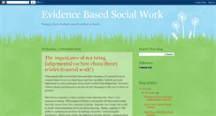 Desktop Screenshot of evidencebasedsocialwork.blogspot.com