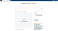 Desktop Screenshot of nephrologyworld.blogspot.com