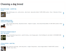 Tablet Screenshot of choosing-a-dog-breed.blogspot.com