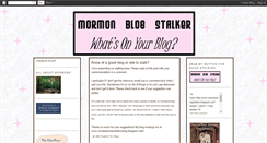 Desktop Screenshot of mormonblogstalker.blogspot.com