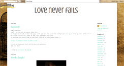 Desktop Screenshot of becauseloveneverfails.blogspot.com