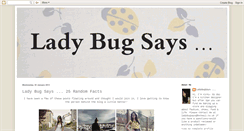 Desktop Screenshot of lady-bug-says.blogspot.com