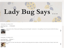 Tablet Screenshot of lady-bug-says.blogspot.com