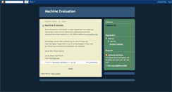 Desktop Screenshot of machineevaluation.blogspot.com