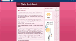 Desktop Screenshot of filipina-beauty-secret.blogspot.com