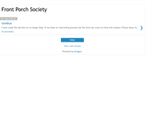 Tablet Screenshot of frontporchsociety.blogspot.com