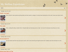 Tablet Screenshot of mysicilianexperience.blogspot.com