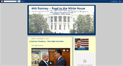 Desktop Screenshot of mittromneyroadtothewhitehouse.blogspot.com