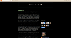 Desktop Screenshot of alissakaplan.blogspot.com