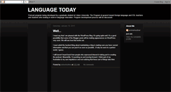 Desktop Screenshot of languagetoday.blogspot.com