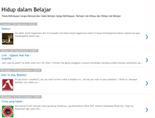 Tablet Screenshot of hidupdalambelajar.blogspot.com