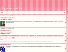 Tablet Screenshot of linguagemdesinais.blogspot.com
