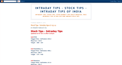 Desktop Screenshot of intraday-stock-tips.blogspot.com