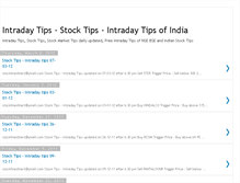 Tablet Screenshot of intraday-stock-tips.blogspot.com