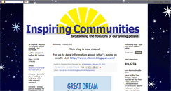 Desktop Screenshot of inspiringcommunities.blogspot.com