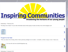 Tablet Screenshot of inspiringcommunities.blogspot.com