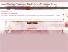 Tablet Screenshot of neurotherapytraining.blogspot.com