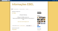 Desktop Screenshot of informacoesebel2011.blogspot.com