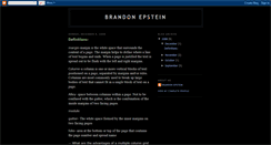 Desktop Screenshot of brandonepstein.blogspot.com